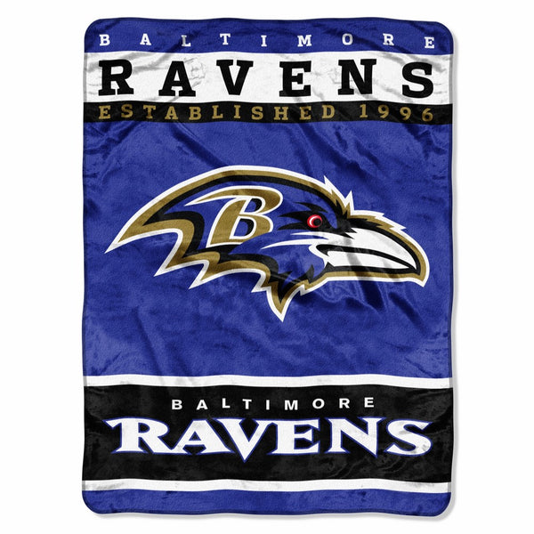 The Northwest Company Officially Licensed NFL Baltimore Ravens 12th Man Plush Raschel Throw Blanket, 60" x 80"