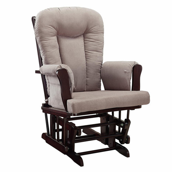 Baby Relax Glider Rocker and Ottoman, Espresso/Gray