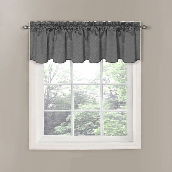 Eclipse 14342042X021CHR Canova 42-Inch by 21-Inch Blackout Window Valance, Charcoal