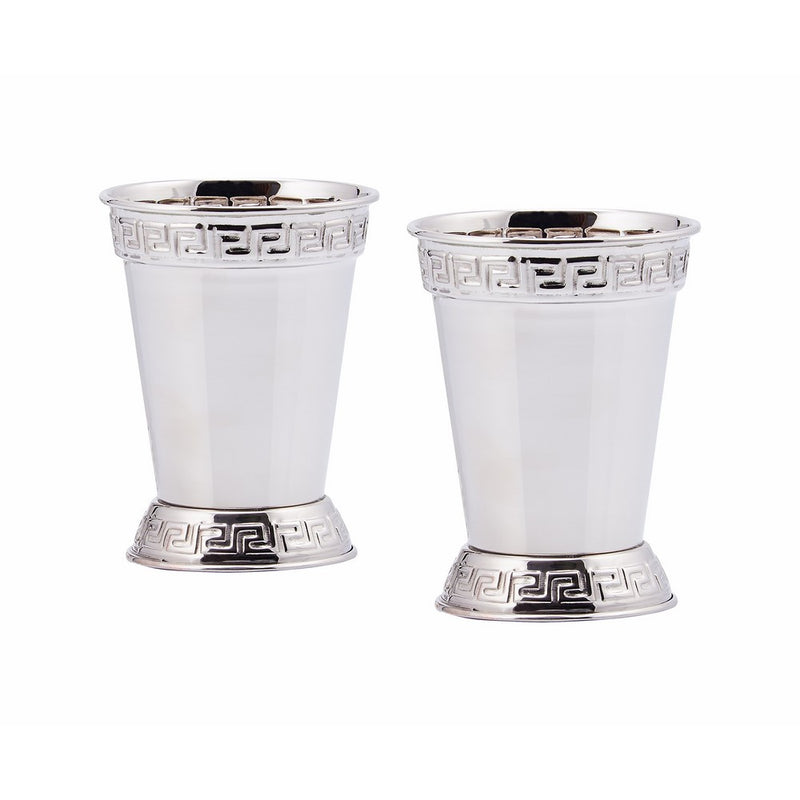 Old Dutch Mint Julep Cups (Set of 2), 12 oz., Nickel