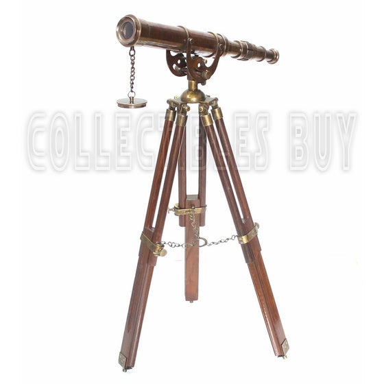 Vintage Antique Tripod Telescope Brass Nautical Telescopes Harbour master stand (Antique Finish)