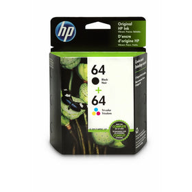 HP 64 Black & Tri-Color Original Ink Cartridges, 2 Cartridges (N9J90AN, N9J89AN) for HP ENVY Photo 6252 6255 6258 7155 7158 7164 7855 7858 7864 HP ENVY 5542