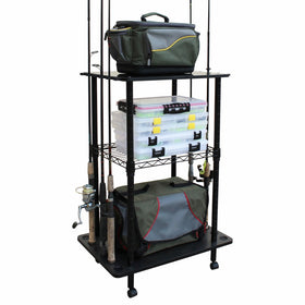 Rush Creek Creations 12 Fishing Rod Tackle Cart - 5 Minute Assembly