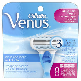 Gillette Venus Women's Original 3 Blade Razor Refills, 8 Count