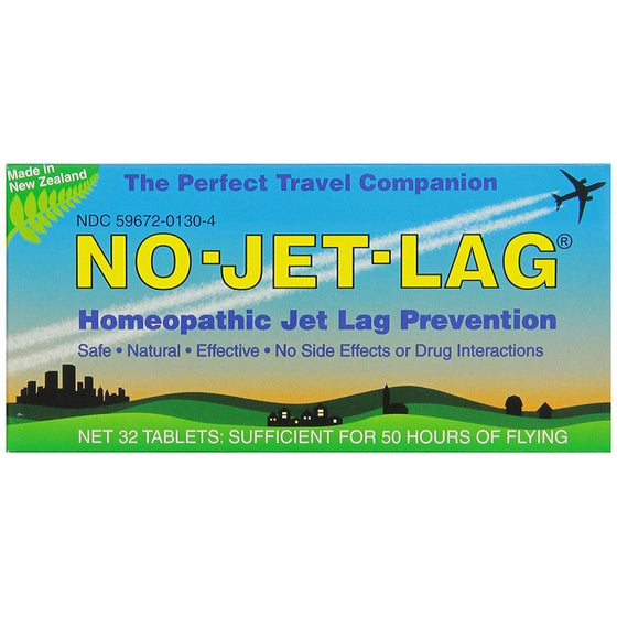 Lewis N. Clark No-Jet-Lag Homeopathic Flight Fatigue Remedy, 32 Tablets