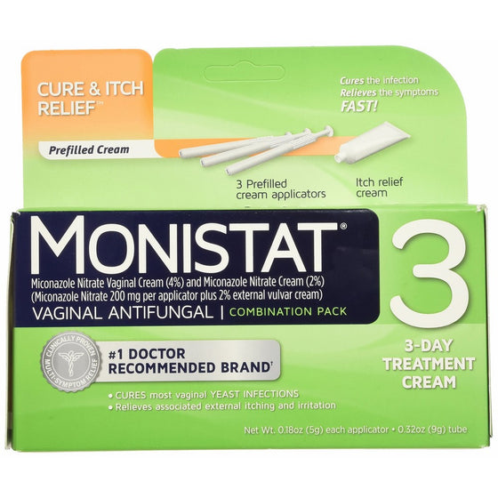 Monistat 3 Vaginal Antifungal 3-Day Treatment Combination Pack