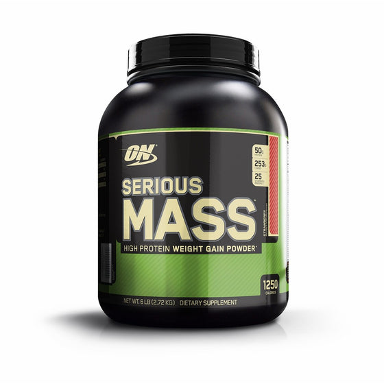 Optimum Nutrition Serious Mass Gainer Protein Powder, Strawberry, 6 Pound