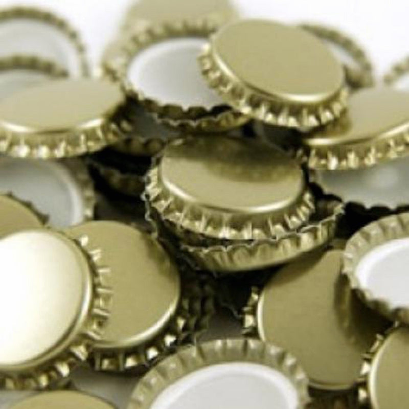 29mm Champagne and European Bottle Caps - 100-Count