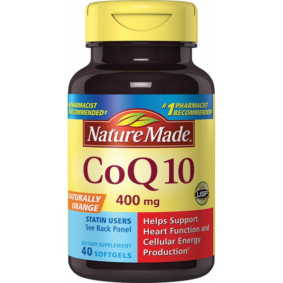 Nature Made CoQ10 (Coenzyme Q 10) 400 mg. Softgels 40 Ct