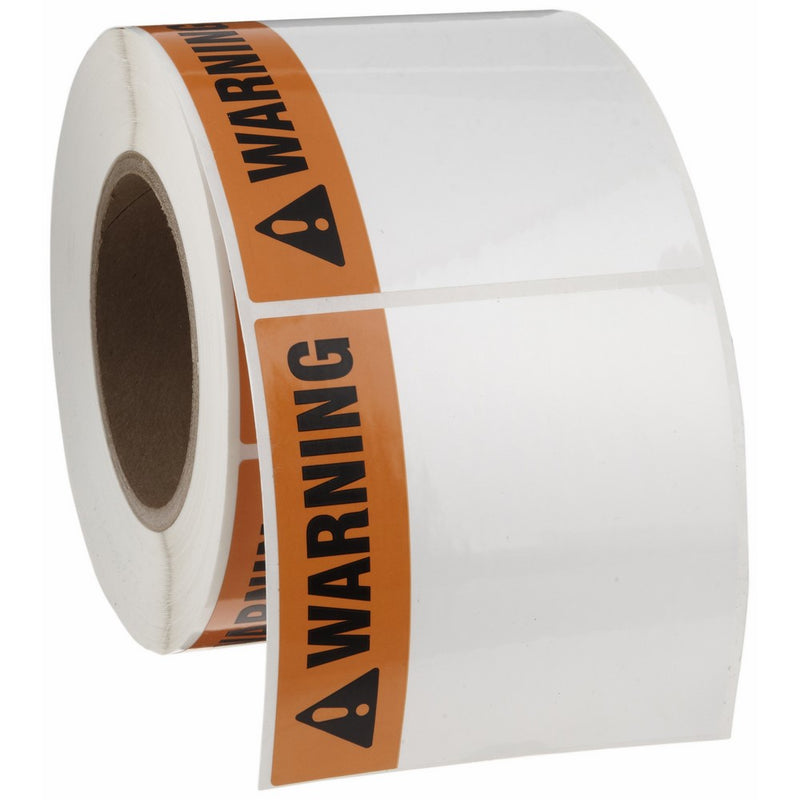 Brady THTEL-161-483-1-WA 4" Width x 4" Height, B-483 Polyester, Orange with Black on White Warning Arc Flash Label (500 per Roll), Pack of 2