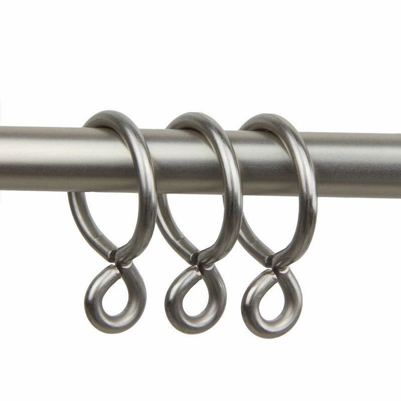 Rod Desyne 10 Count Eyelet Curtain Rings, 1-Inch, Satin Nickel