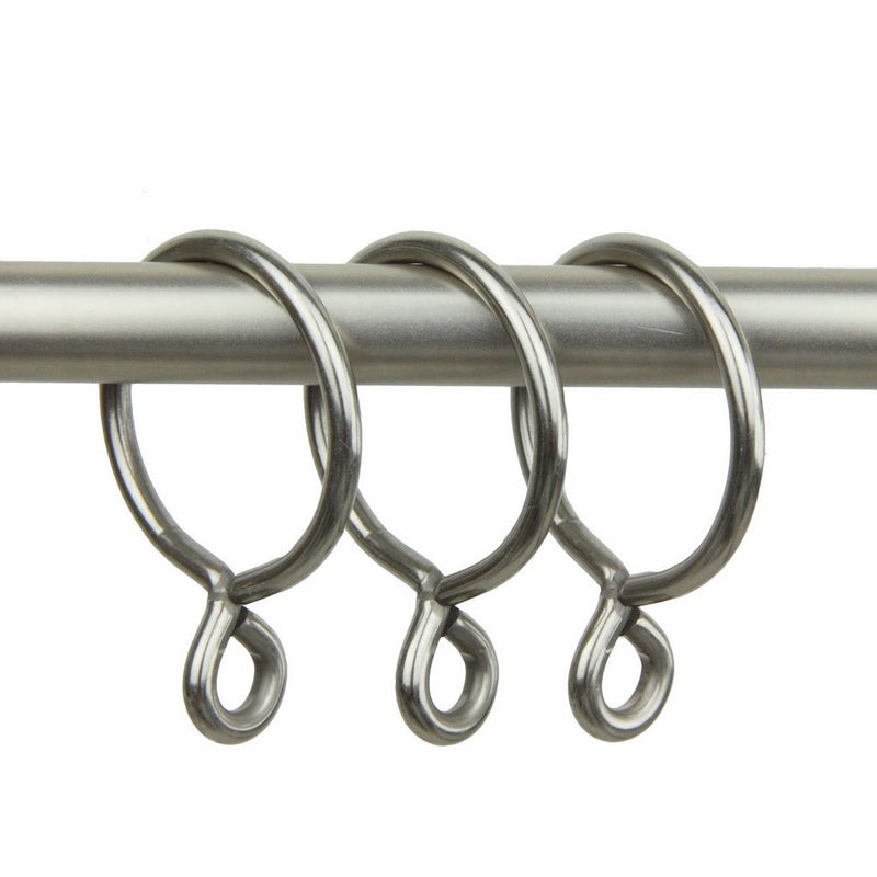 Rod Desyne 10 Count Eyelet Curtain Rings, 1-3/8-Inch, Satin Nickel