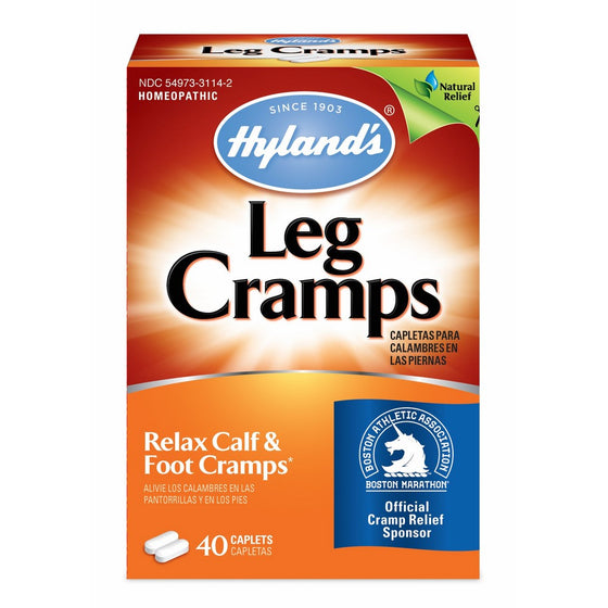 Hyland's Leg Cramp Caplets, Natural Calf, Leg and Foot Cramp Relief, 1 Pharmacist Recommended Leg Cramp Relief, 40 Count