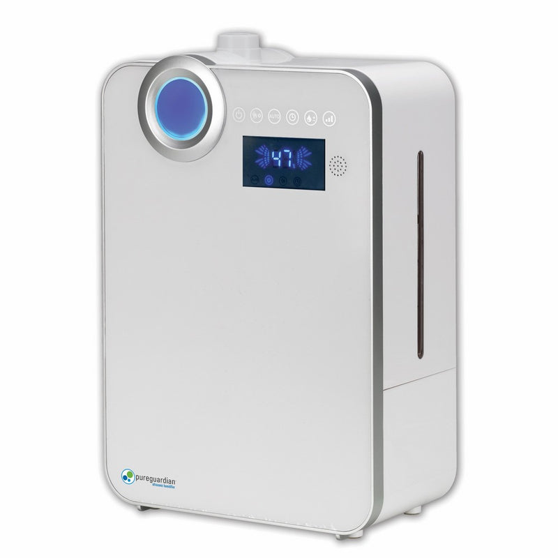 PureGuardian 10L Output per Day Ultrasonic Warm and Cool Mist Humidifier, Large Room, Home, Office, Easy Quiet Operation, Digital Display, Auto Humidistat, Timer, Auto Shut-Off, Pure Guardian H7550