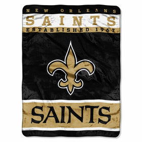 The Northwest Company Officially Licensed NFL New Orleans Saints 12th Man Plush Raschel Throw Blanket, 60" x 80"