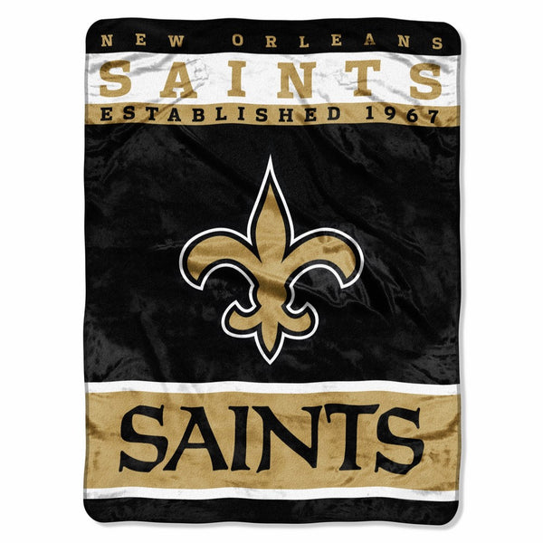 The Northwest Company Officially Licensed NFL New Orleans Saints 12th Man Plush Raschel Throw Blanket, 60" x 80"