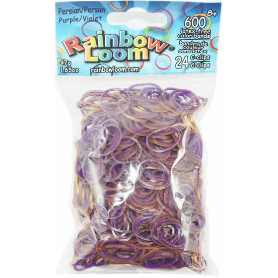 Rainbow Loom Persian Purple Rubber Bands with 24 C-Clips (600 Count)