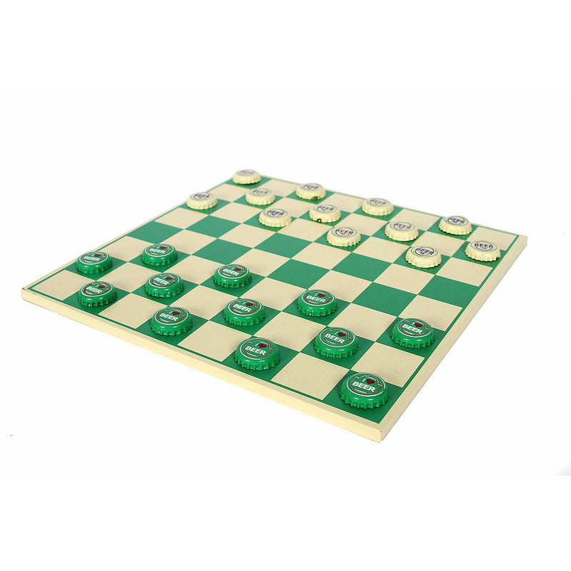 DEI Beer Cap Checkerboard Game, 12-Inch