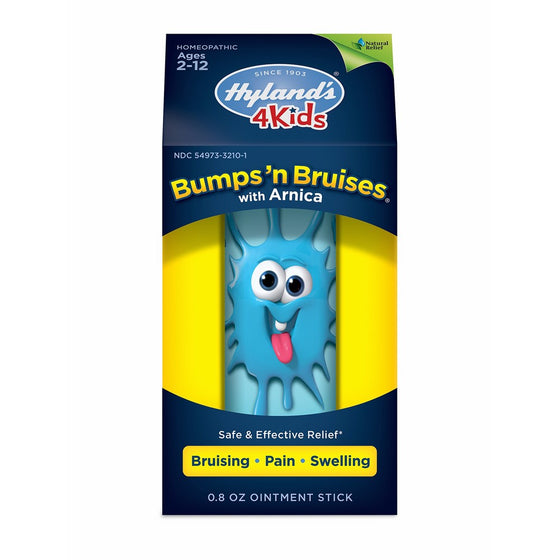 Hyland's 4 Kids Bumps 'n Bruises Stick Multi-Color with Arnica, Natural Relief of Bruising, Pain and Swelling, 0.8 Ounce