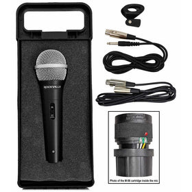 Rockville RMC-XLR High-End Metal DJ Handheld Wired Microphone Mic 1/4" Cable