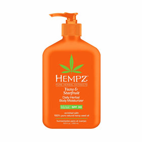 Hempz Yuzu & Starfruit Daily Herbal Moisturizer with SPF 30, 8.5 Ounce