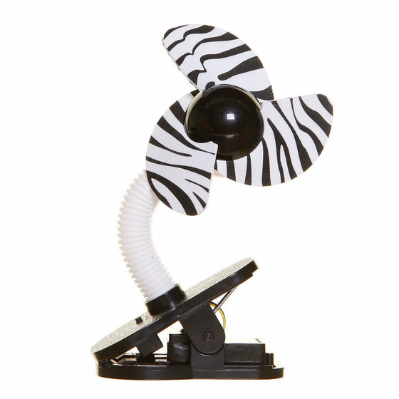 Tee-Zed Clip-On Fan Great for the Beach, Pool, Camping, Work, Lounging or Just Chillin'! - Zebra Print