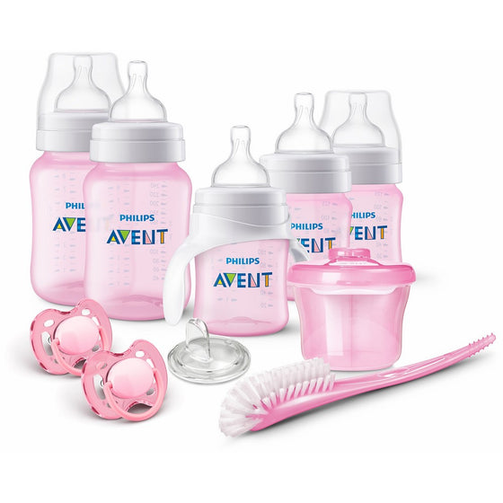 Philips AVENT Anti-Colic Bottle Newborn Starter Set, Pink