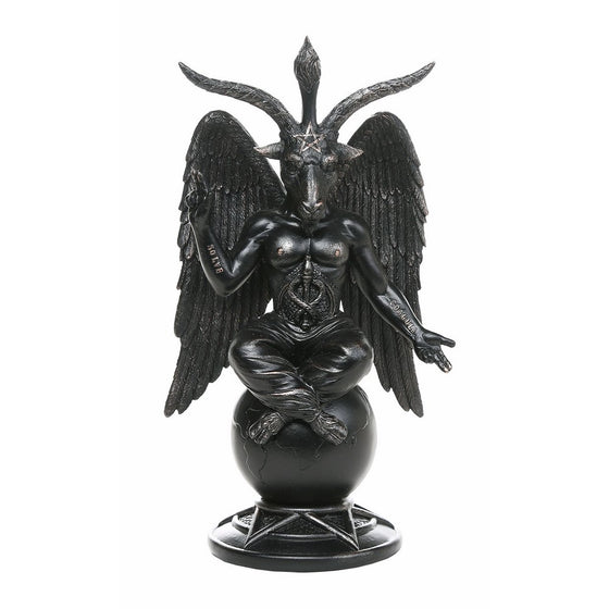 Baphomet Horned Sabbatic Goat Solve et Coagula Statue 10 Inch Tall