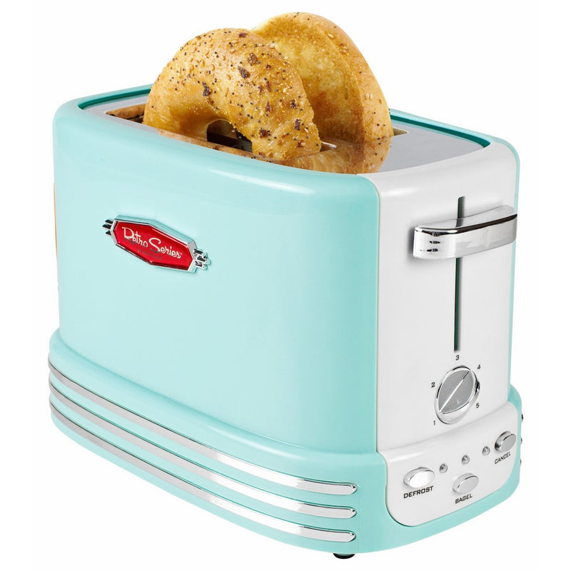 Nostalgia RTOS200AQ Bagel Toaster, Aqua Blue