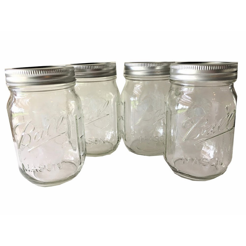 Ball Mason Jar-16 oz. Clear Glass Heritage Series - Set of 4
