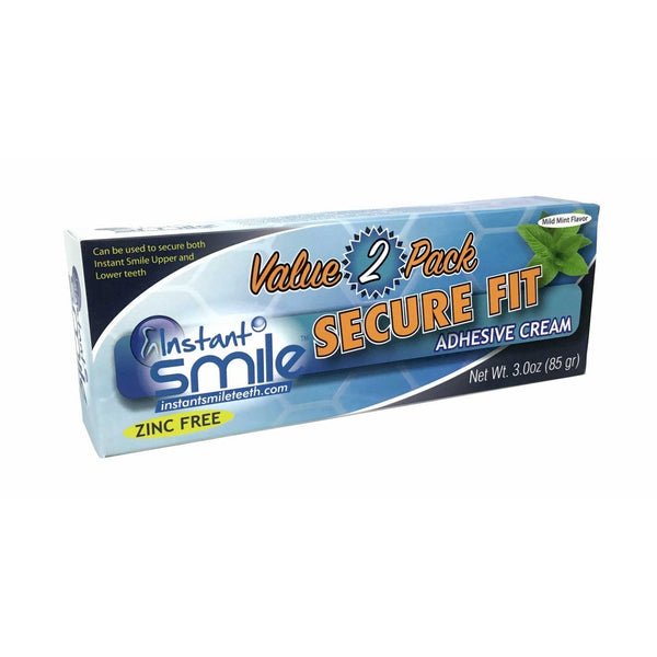 Billy-Bob Instant Smile Secure Fit Adhesive Value 2 Pack - 3.0oz total