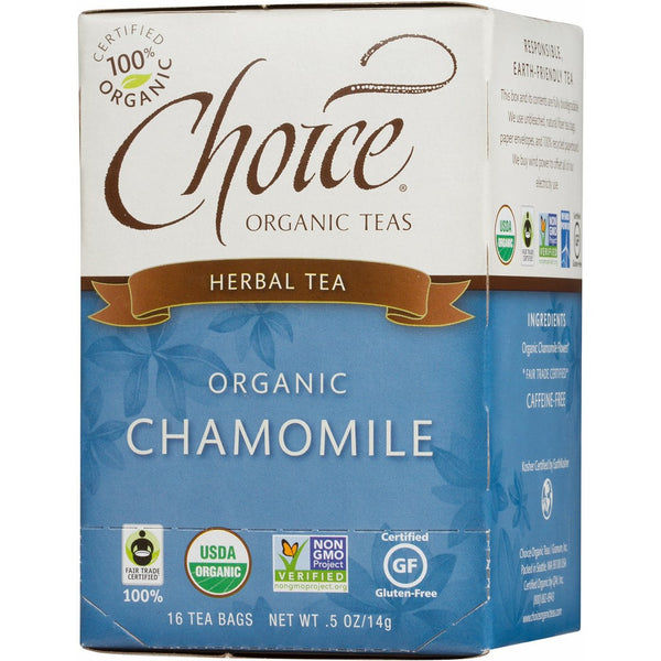 Choice Organic Teas Caffeine Free Herbal Tea, Chamomile, 16 Count