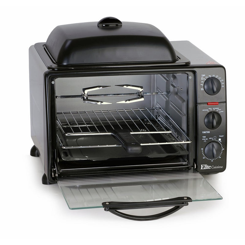 MaxiMatic ERO-2008S Elite Cuisine 6-Slice Toaster Oven with Rotisserie and Grill/Griddle Top