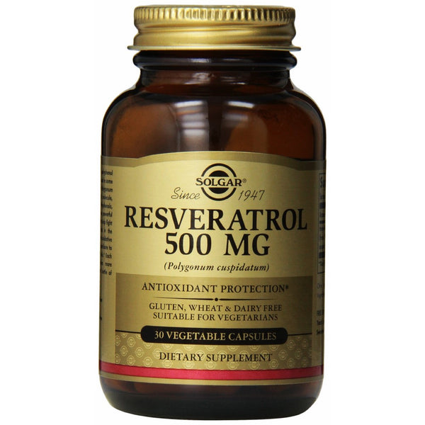 Solgar Resveratrol Vegetable Capsules, 500 mg, 30 Count