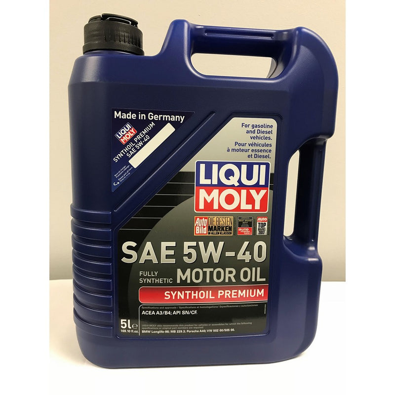 Liqui Moly 2041 Premium 5W-40 Synthetic Motor Oil - 5 Liter Jug