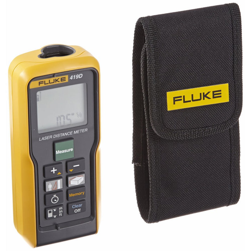 Fluke 419D Laser Distance Meter, II Class, 80m Range, /-1mm Accuracy