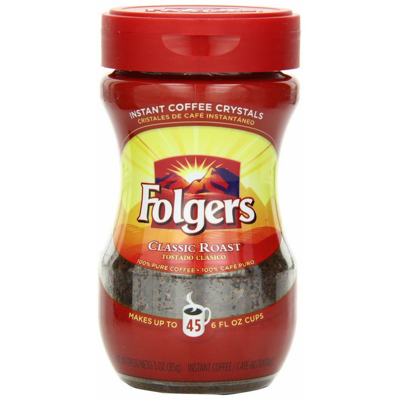 Folgers Classic Roast Instant Coffee, 3 Ounce