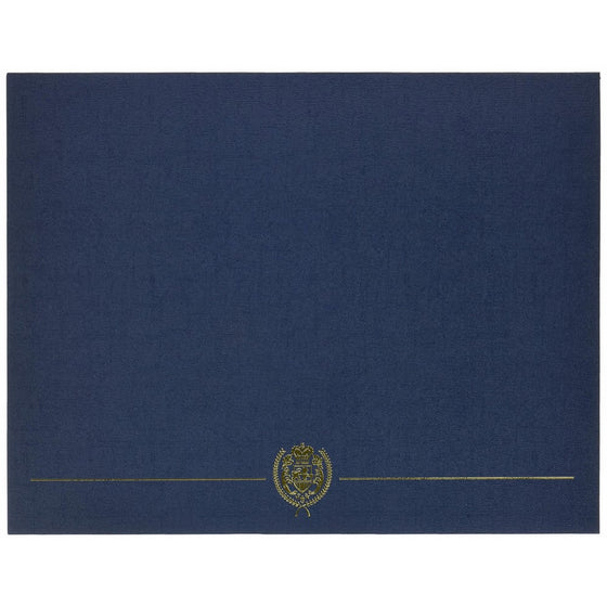 Great Papers! Navy Classic Crest Certificate Cover, 12"x 9.375", 5 Count (903115)