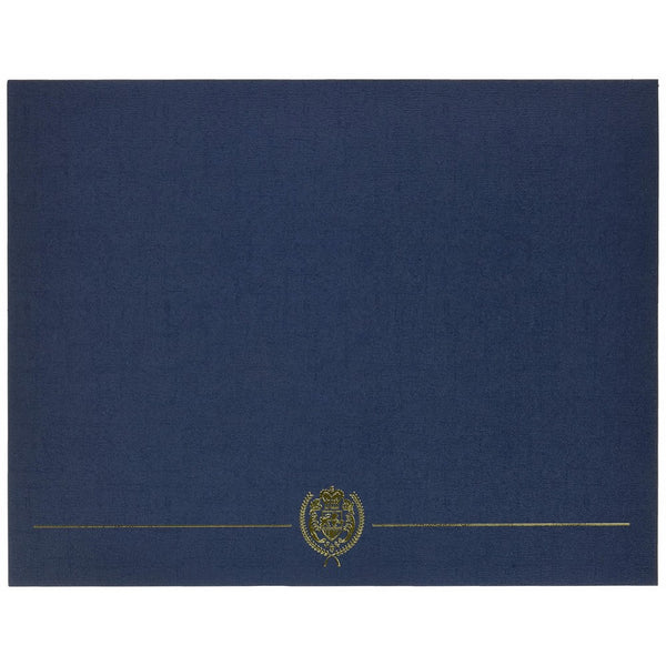 Great Papers! Navy Classic Crest Certificate Cover, 12"x 9.375", 5 Count (903115)