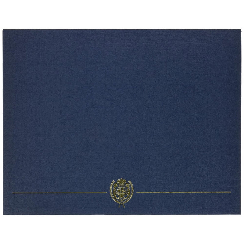 Great Papers! Navy Classic Crest Certificate Cover, 12"x 9.375", 5 Count (903115)