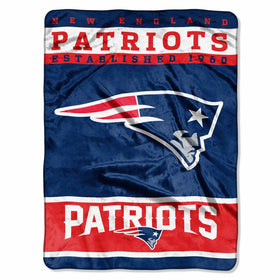 The Northwest Company Officially Licensed NFL New England Patriots 12th Man Plush Raschel Throw Blanket, 60" x 80"