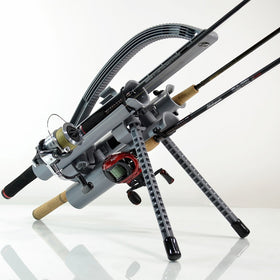 Rod-Runner Express Fishing Rod Rack - Gray | Portable Fishing Rod Holder Caddy