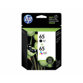HP 65 Black & Tri-color Original Ink Cartridges, 2 Cartridges (N9K01AN, N9K02AN) for HP DeskJet 2624 2652 2655 3722 3752 3755 3758