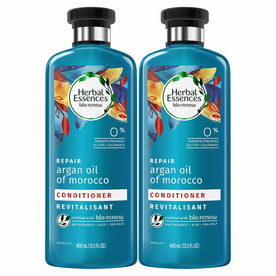 Herbal Essences Argan Oil Conditioner, 13.5 Fluid Ounces Paraben Free (Pack of 2) - Biorenew, Paraben Free