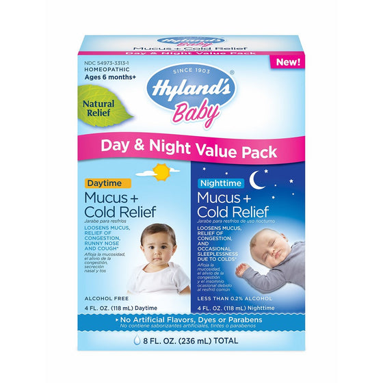 Hyland's Baby Mucus and Cold Relief Day & Night Value Pack, 8 Fluid Ounce