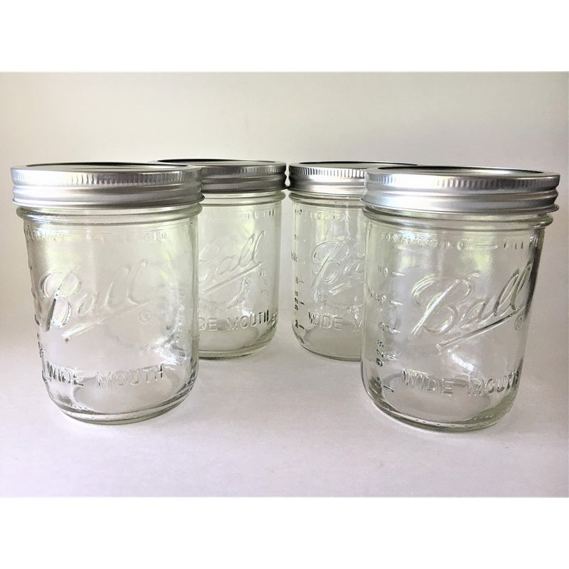 Ball Mason Jar-16 oz. Clear Glass Wide Mouth - Set of 4