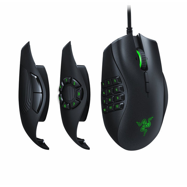 Razer RZ01-02410100-R3U1 Naga Trinity - Chroma Gaming Mouse Interchangeable Side Plates - Up to 19 Programmable buttons