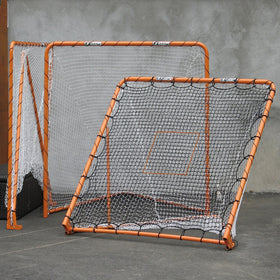 EZGoal 87615 EZ Goal Official Regulation Folding Metal Lacrosse Goal with Throwback Kit - 6' x 6'