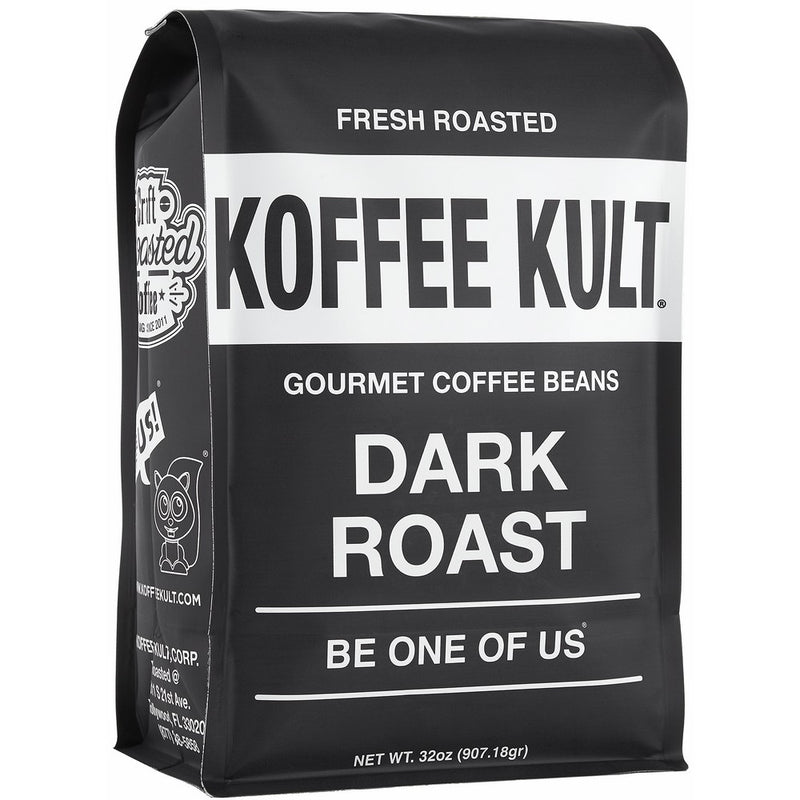 Koffee Kult Dark Roast Coffee Beans - Highest Quality Gourmet - Whole Bean Coffee - Fresh Roasted Coffee Beans, 32oz