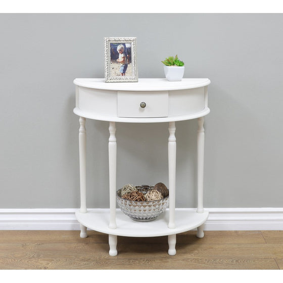 Frenchi Home Furnishing Canterbury End Table in White